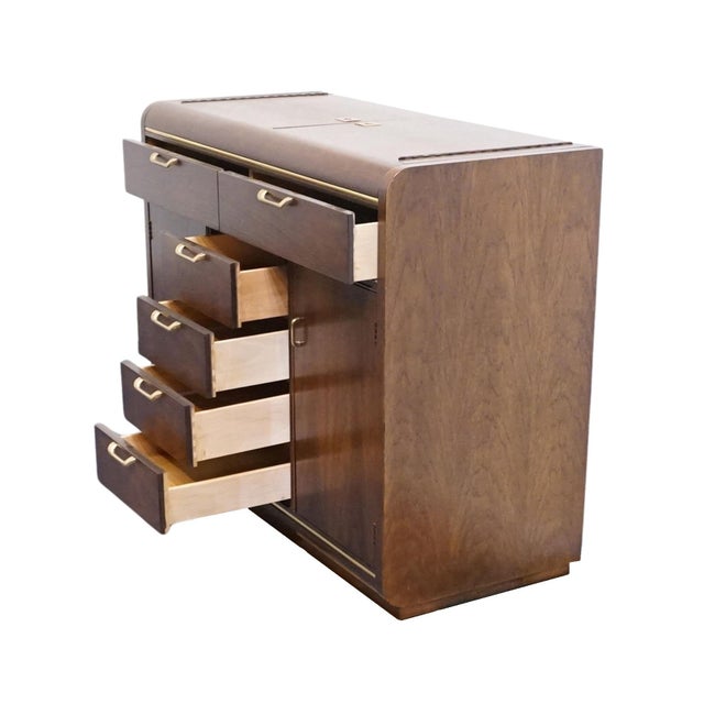 Brown Thomasville Furniture Founders Collection Asian Inspired 72" Flip-Top Server Buffet 22121 For Sale - Image 8 of 17