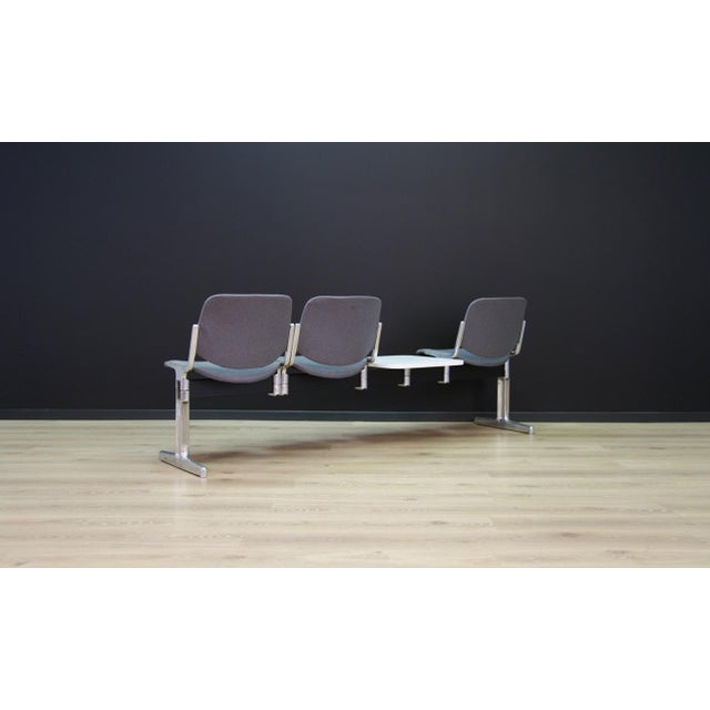 Gray Danish Grey Aluminium Bench, 1960s For Sale - Image 8 of 14