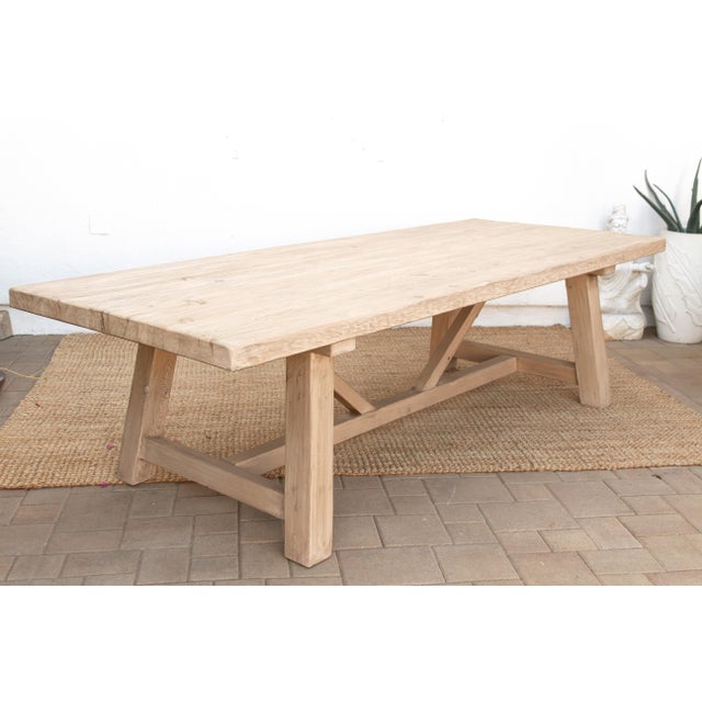 Wood Languedoc, 108" Reclaimed Wood Tavern Dining Table For Sale - Image 7 of 14