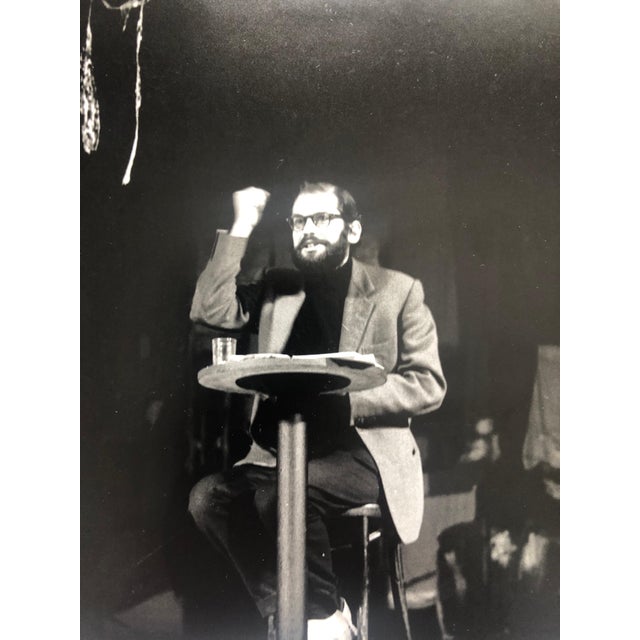American Fred McDarrah, Vintage Print Silver Gelatin Signed Photograph Poet Allen Ginsberg Howl Photo For Sale - Image 3 of 10