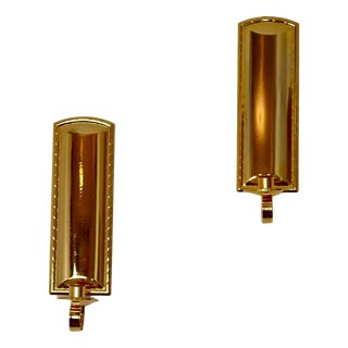 Mid-Century Modern Swedish Brass Sconces by Scandia, Set of 2 For Sale