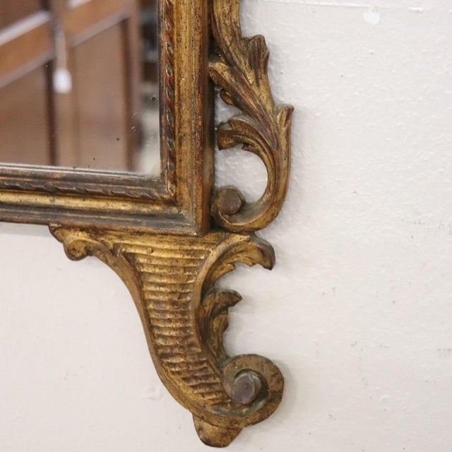 Glass Early 20th Century Gilt Wood Wall Mirror For Sale - Image 7 of 10