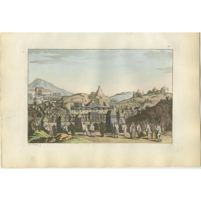 Ferrario, Chinese Ceremonial Processions, Hand-Colored Engravings, 1815, Set of 2 For Sale - Image 4 of 9