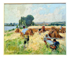 Alfred Jean Chagniot, The Harvest, 1950s, Oil on Canvas
