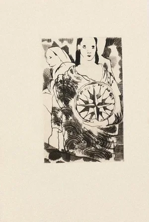 Rose of Wind Etching by Mariette Lydis, 1930s
