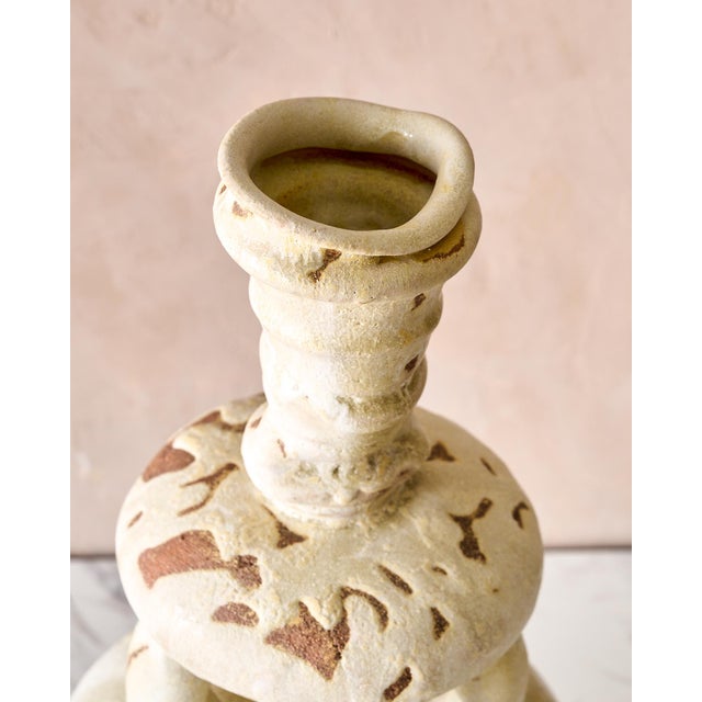 2020s Handmade Mediterranean "Fig Vase 8" Glazed Stoneware by Canoa Lab for TRNK From Deriva Y Trampa Series For Sale - Image 5 of 10