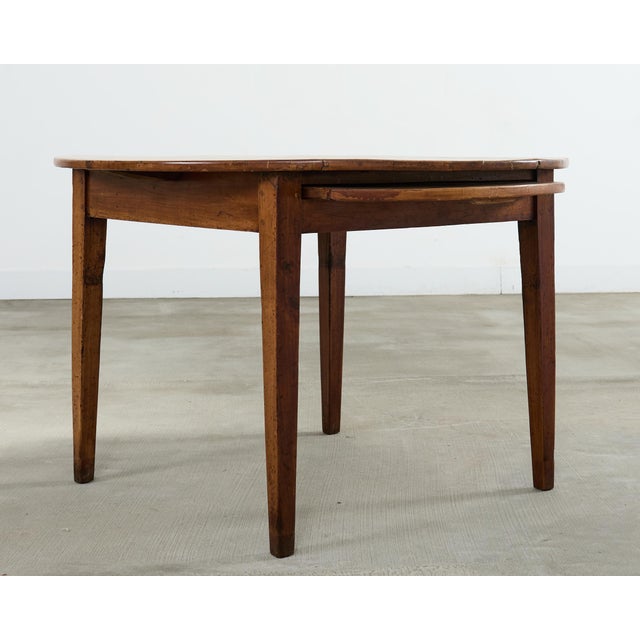 Mid 19th Century Country English Provincial Round Fruitwood Farmhouse Dining Table For Sale - Image 5 of 17