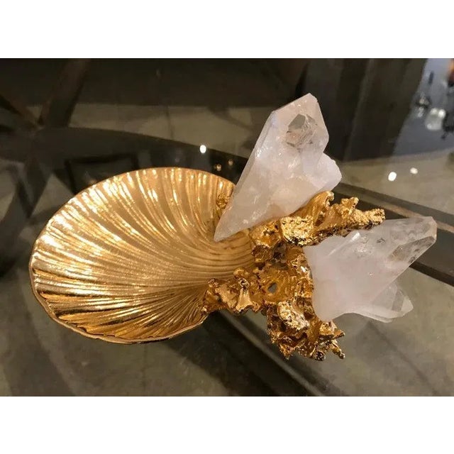 Claude Victor Boeltz Claude Victor Boeltz French Gold Bronze Dish Sculpture For Sale - Image 4 of 8