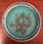 Mid 20th Century Swedish Gustavsberg Argenta Art Pottery Coasters, Set of 5, Turquoise Glazed With Silver Floral Motifs For Sale In Raleigh - Image 6 of 8