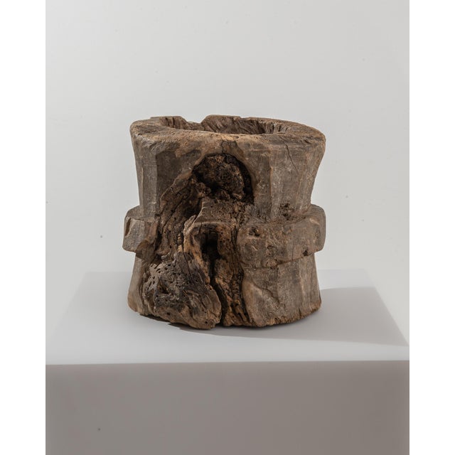 19th Century European Wooden Mortar For Sale In Greensboro - Image 6 of 18