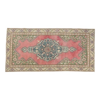 1950s Oushak Anatolian Floral Carpet For Sale