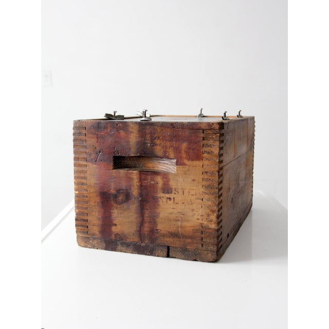 Early 20th Century Antique Industrial Wood Crate For Sale - Image 5 of 12