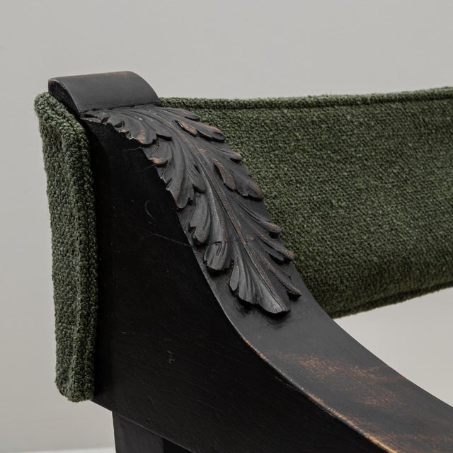 1840s French Italian Renaissance Oak Savonarola Chair For Sale - Image 11 of 18