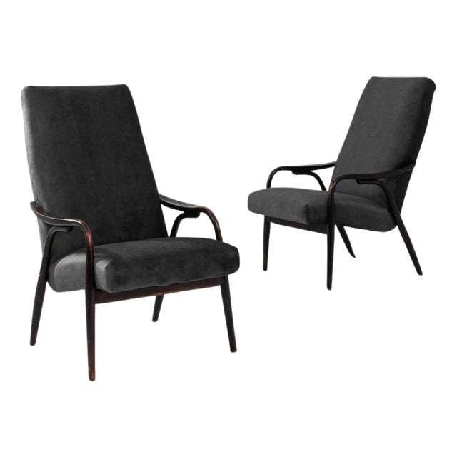 1960s Czech Upholstered Armchairs By TON - A Pair For Sale
