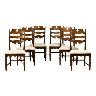 Vintage Razorblade Dining Chairs by Henning Kjærnulf, Denmark, 1960s, Set of 6 For Sale