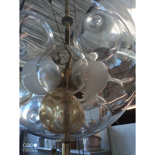 This ceiling light was made for a hotel in Salsomaggiore in Murano in 1980 circa. This piece is attributed to the...