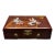 Vintage Vietnamese Lacquered Jewelry Box 1960s–1970s Brown Lacquer Mother of Pearl Inlay For Sale