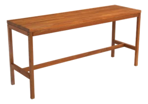 Mid Century Solid Teak Sofa Hall Console Table Thailand Scandinavian 1970s