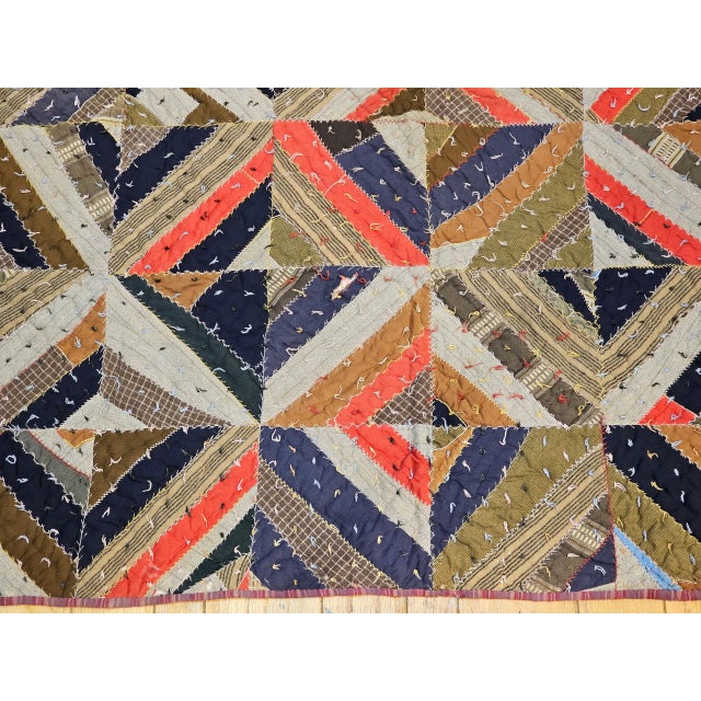 Textile 19th Century African American Southern Quilt For Sale - Image 7 of 17