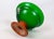 Mid-Century Modern Mid-Century Modern Emerald Green Frosted Glass and Terracota Pedestal Bowl, 1950s For Sale - Image 3 of 13