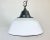 Industrial White Enamel and Cast Iron Pendant Light, 1960s For Sale - Image 13 of 13