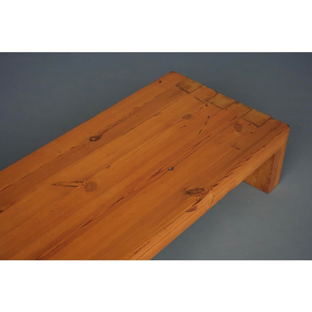 Low Pine Coffee Table in the style of Charlotte Perriand, France, 1960s For Sale - Image 9 of 10