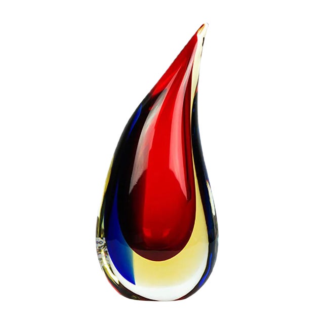 Blown Sommerso Murano Glass Vase by Michele Onesto for Made Murano Glass, 2019 For Sale