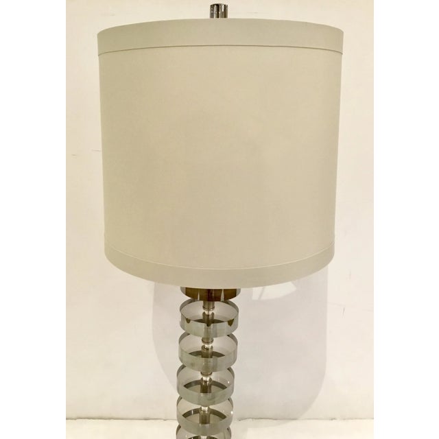 Contemporary Contemporary Smoked Acrylic Disks Arteriors Foley Table Lamp For Sale - Image 3 of 6