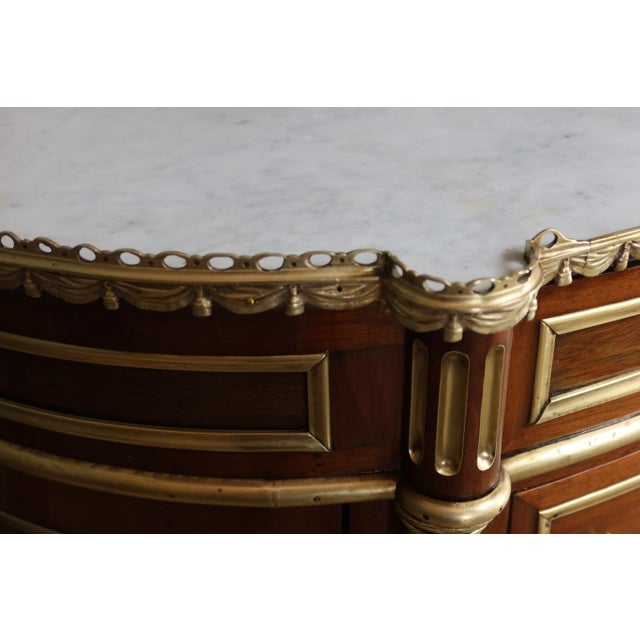 Demi-Lune Chest of Drawers with Doors, 19th Century For Sale - Image 11 of 13