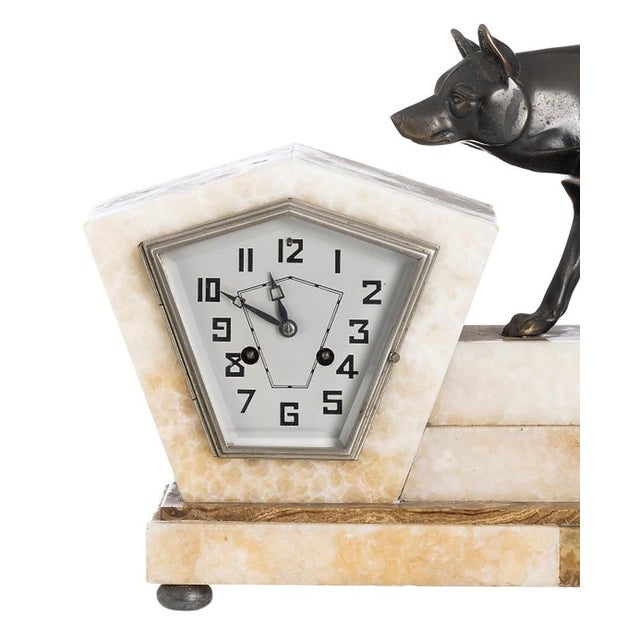Art Deco Mantel Clock For Sale - Image 3 of 8