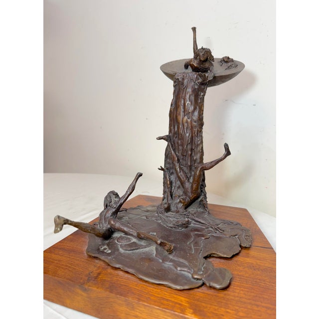 Large Vintage Scott Jarvie 20th Century Bronze Wood Waterfall Statue Sculpture For Sale In New York - Image 6 of 16