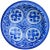 Handcrafted ceramic plate with an elaborate hand-painted Moorish pattern in blue and white. Made in Fez, Morocco. No...