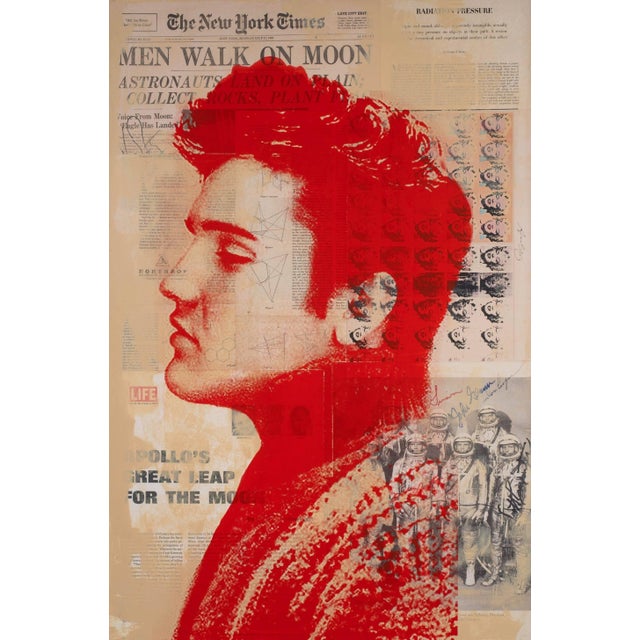 Figurative Elvis Presley Portrait Painting by Dane Shue For Sale - Image 3 of 3