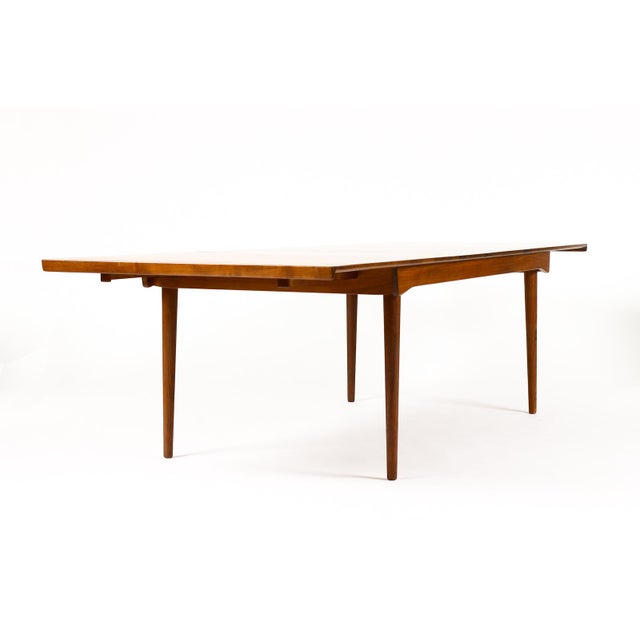 #2082 — Danish Modern / Mid Century Teak Dining Table — Finn Juhl FD-540 for France + Son — Two Leaves Fantastic vintage...