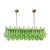 Green Frosted Selle Murano Glass Rectangular Chandelier in Mazzega by Simoeng for Simoeng For Sale - Image 6 of 7