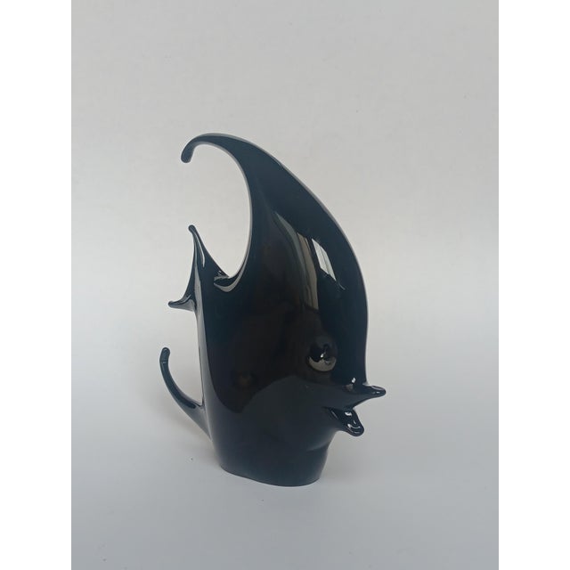 Black Murano Glass Fish Figure by Vincenzo Nason, 1970s For Sale - Image 7 of 9