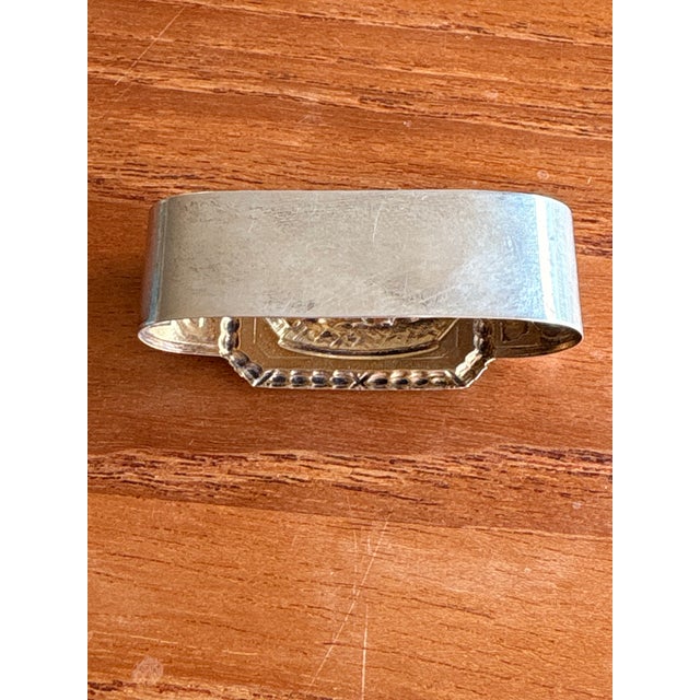 Vintage Silver “Bebe” Baby Child Keepsake Napkin Ring Kitten Motif in Box For Sale - Image 10 of 12