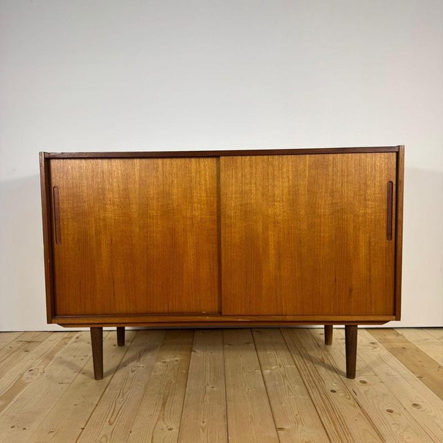 Vintage Danish Teak Sideboard with Sliding Doors, 1960s For Sale - Image 5 of 6