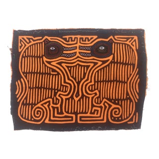 Mola Fabric by Cuna Indians from San Blas Island, Panama, 1970s For Sale