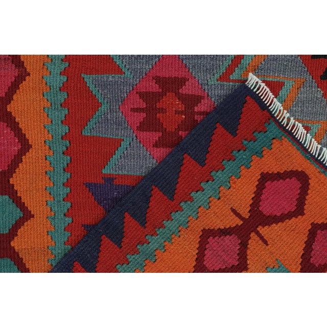 Textile Vintage Northwest Persian Kilim in Red With Blue Medallions by Rug & Kilim For Sale - Image 7 of 7