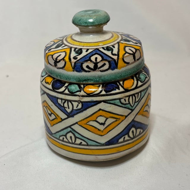 Mid-Century Moroccan Glazed Maiolica (Majolica) Circa 1960s For Sale - Image 10 of 11