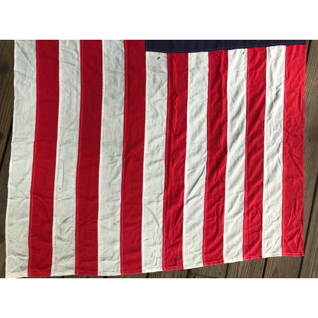 1960s Vintage Large Nautical Cotton Flag of Maylasia For Sale - Image 5 of 11