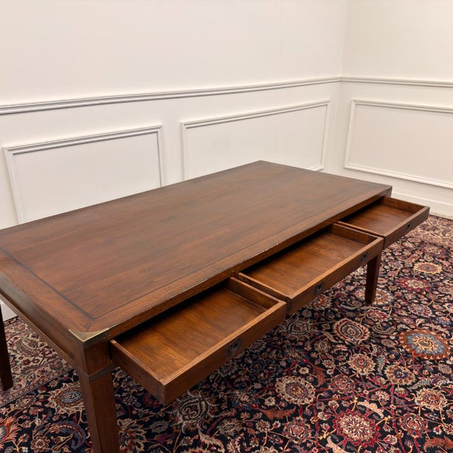 English Eichholtz Campaign Writing Desk For Sale - Image 13 of 18