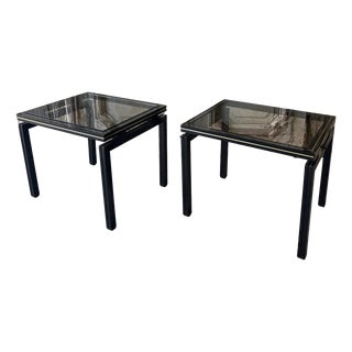 Black Side Tables by Pierre Vandel, 1980s, Set of 2 For Sale