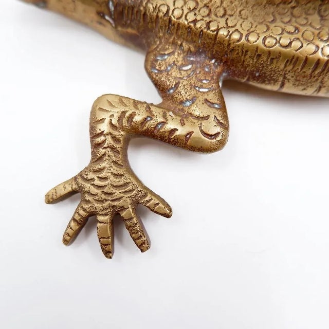 Komodo Lizard Brass Handle For Sale - Image 10 of 16