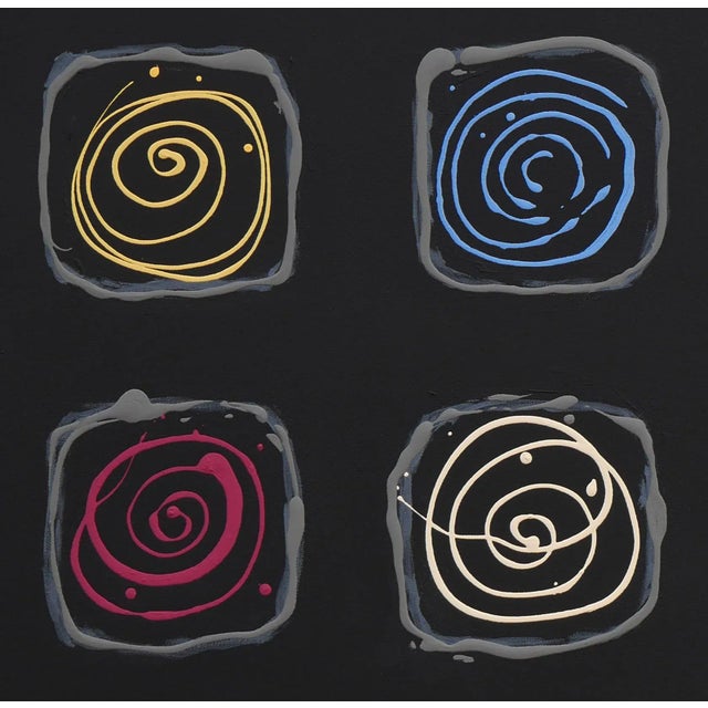 2022 "Rotation" Colorful Abstract Contemporary Painting in a Grid by Winifred Booth For Sale - Image 9 of 13