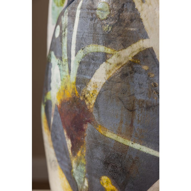 Monumental Abstract Sculptural Studio Ceramic Vessel, 27" For Sale - Image 14 of 15