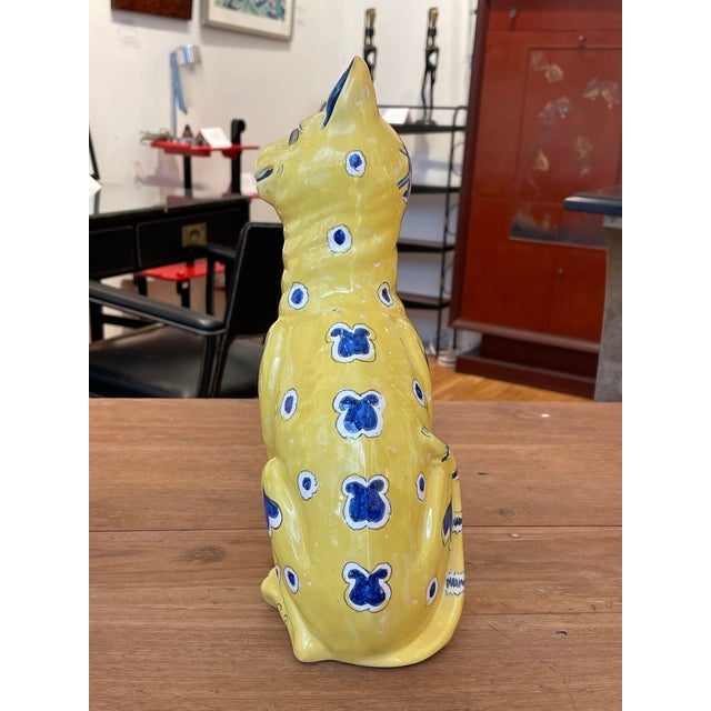 Emile Gallé, Yellow Cats, 1800s, Ceramic, Set of 2 For Sale - Image 12 of 16