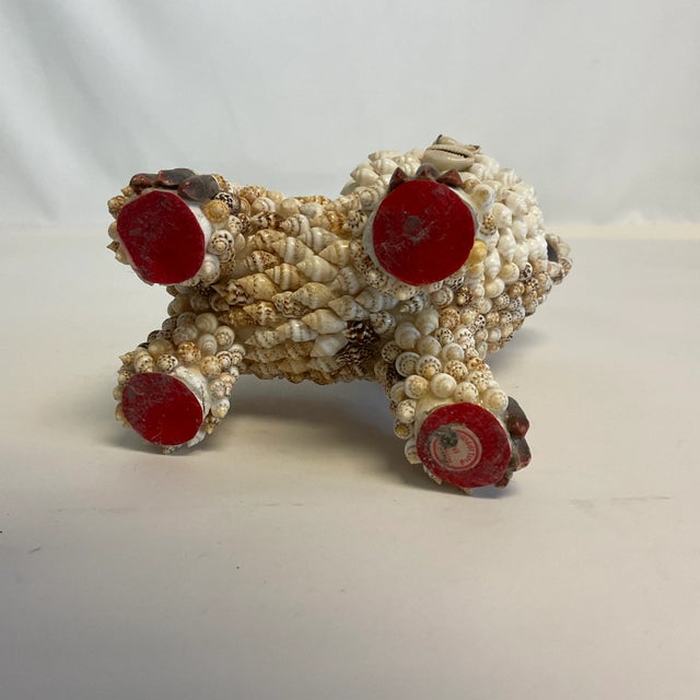 Mid-Century Boho Coastal Chic Trompe L’Oeil Seashell Cat Figurine For Sale - Image 10 of 12