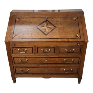 Secretary in Oak, 1840s For Sale
